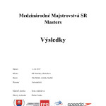 1.-2.4. – Medzinárodné M-SR Masters, Bratislava